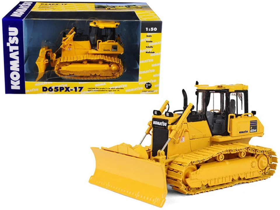Topadora Komatsu D65PX-17 con enganche modelo fundido a presión 1/50 de First Gear Foto 1 de 1