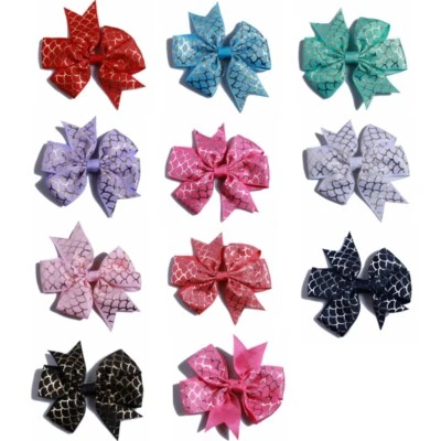 20PCS 8CM Butterfly Shaped Boutique With Fish Scale For Headbands NO CLIPS - Image 1 of 4
