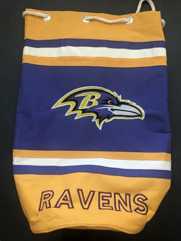 BALTIMORE RAVENS NFL Football Backpack Bag Drawstring Beach Sack Cover