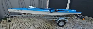 Sportruderboot Ruderboot Coastal Rower Yole mit Habeck Trailer und Ruder - Bild 1 von 8