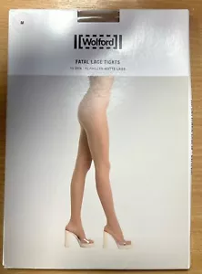 Medias de encaje Wolford Fatal 15 den 14962, Gobi, talla M - Imagen 1 de 2