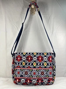 Vera Bradley Quilted Cotton Sun Valley Messenger - Picture 1 of 10