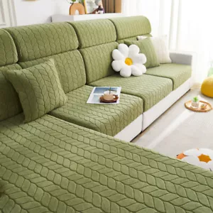 Jacquard Stretch Sofa Cushion Covers 1 2 3 4 Seater Couch Slipcover Removable - Picture 1 of 37