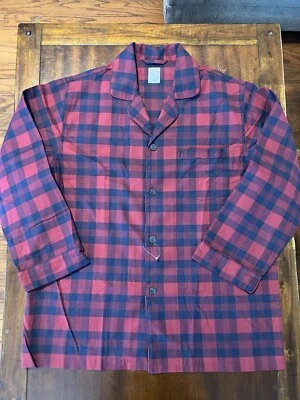 Brooks Brothers NWOT L Large Sleepwear Pajama Plaid Flannel Shirt Blue Red - Image 1 of 4
