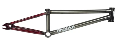 S&M BIKES DAGGER FRAME 20.5  BLOODY FADE RAW PARK 20.5" BMX GLOSS CLEAR RED - Image 1 of 4