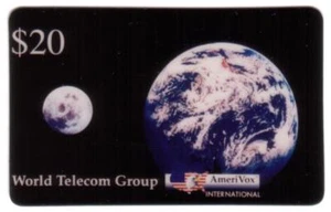 Tarjeta telefónica TK 30a/Phonecard USA Amerivox Earth & Moon Black Space - Imagen 1 de 2