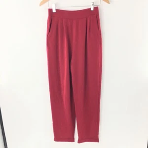 St. John Collection Womens Pants Knit High Waist Pockets Pleated Red Sz 6 - Picture 1 of 9