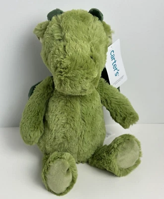 SELLADO NUEVO CON ETIQUETAS Carters Dragón Verde Con Alas Dinosaurio Peluche Juguete Bebé 68170 Foto 1 de 4