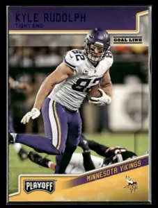 Panini Playoff #124 2018 Kyle Rudolph Goal Line Minnesota Vikings - Imagen 1 de 2