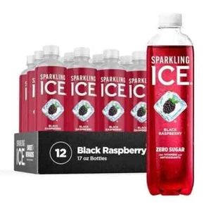 Sparkling Ice, Black Raspberry Sparkling Water, Zero Sugar Flavored Water, wi...