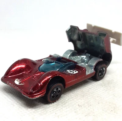 Hot Wheels Redline Chaparral 2G 1968 Red Black Interior Made In Hong Kong - Image 1 of 4