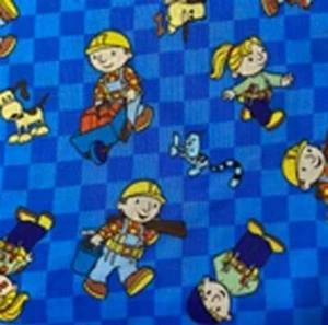 33 Zoll Bob der Baumeister Wendy Dash Scruffy Pilchard blau Baumwollstoff - Bild 1 von 1