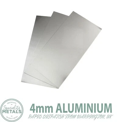 Speciality Metals 4mm Aluminium Sheet | 1050 H14 Grade UK Made Top Quality
