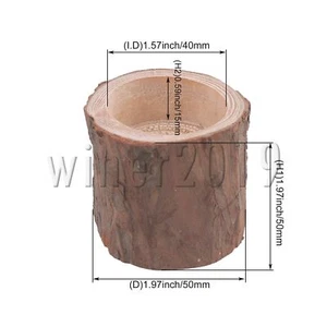 5x5x5cm Cylindrical Tree Branch Wood Candle Holder Natural Candlesticks Handmade - Picture 1 of 1