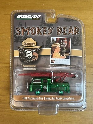 Camión Volkswagen Chase Greenlight Smokey Bear Serie 4 1968 Greenlight Green Ladder 2024 Foto 1 de 4