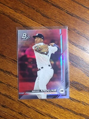 2019 Bowman Platinum Red Miguel Andujar 9/10 - Image 1 of 3