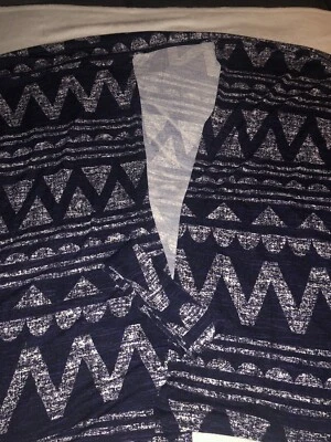 Suéter novo com etiquetas LulaRoe Savannah com cinto Kaftan azul branco asteca G/XL 14-28 - Imagem 1 de 4