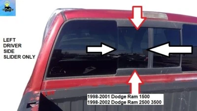 55346644AB 98-02 Dodge Ram 4 шт заднее стекло ЛЕВАЯ ПОЛЗУНКОВАЯ ПАНЕЛЬ ТОЛЬКО OEM - Изображение 1 из 4