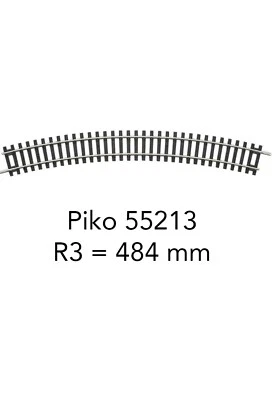 PIKO 55213 - Binario curvo R3 - Immagine 1 di 3