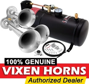 TRAIN HORN KIT FOR TRUCK/CAR/PICKUP LOUD SYSTEM /1G AIR TANK /150PSI /3 TRUMPETS - Foto 1 di 11