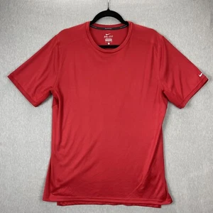 Nike Running Shirt Mens Large Red DriFit Lightweight Casual Workout Gym Tagless - Picture 1 of 14