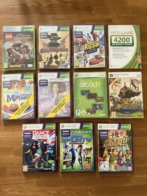 Xbox 360 Kinect Sensor 9 x Spiele- Bundle OVP Zustand Gut - Neu - Bild 1 von 3