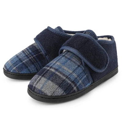 Diabetic Swollen Feet House Shoes Warm Winter Mens Slippers Low Top Fluff Shoes - Image 1 of 4