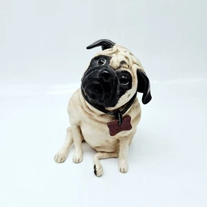 Poochies Pug Dog Sitting Resin Figurine 5" Pet Peeves Laila - Picture 1 of 6
