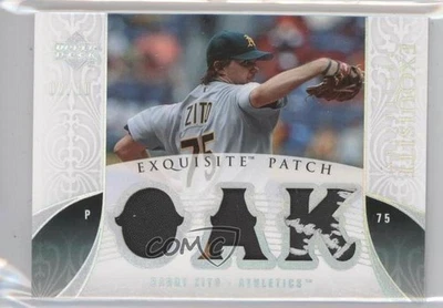 2006 Exquisite Collection Memorabilia Silver Holofoil /10 Barry Zito Patch - Image 1 of 2