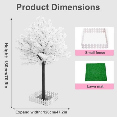 5/6 pies US STOCK Cerezo Artificial Flor Árbol Sakura Decoración Cerezo Flor Foto 1 de 4