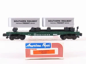 S Scale American Flyer 4-9004 SOU Southern Railway Flat Car #9004 w/ Vans - Picture 1 of 10
