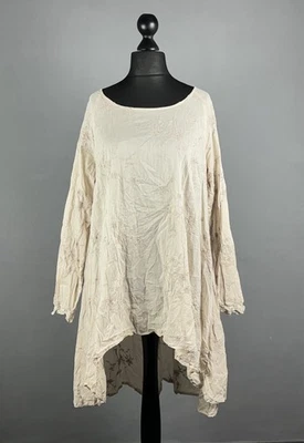 EWA I WALLA RUT AW22 Cream Embroidered Floral Balloon Boho Lagom Dress Size M - Image 1 of 4