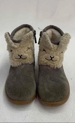 UGG Rahjee Llama уголь серый замшевый шерпа ребенка ясельного возраста ботильоны размер 8 - Изображение 1 из 4