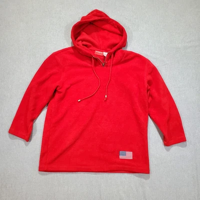 Sudadera con Capucha Pullover Liz Claiborne Petite Roja Talla Pequeña S Informal Tejida Foto 1 de 4