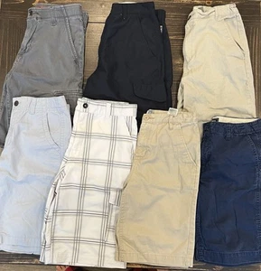 Boys Shorts Size 14/16/18 Lot Of 7 Short Gap, Old navy, Quicksilver, Wrangler - Picture 1 of 15
