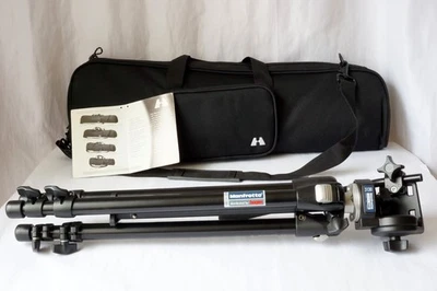 Tripé Manfrotto 3011BN 3130 cabeça de vídeo fluido de metal feita na Itália pouco usada - Imagem 1 de 4