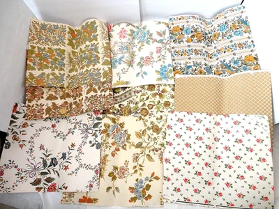 46 ENORME LOTE DE MUESTRAS DE PAPEL TAPIZ VINTAGE MCM STRAHNS PÁJAROS FLORALES CASA RETRO Foto 1 de 4