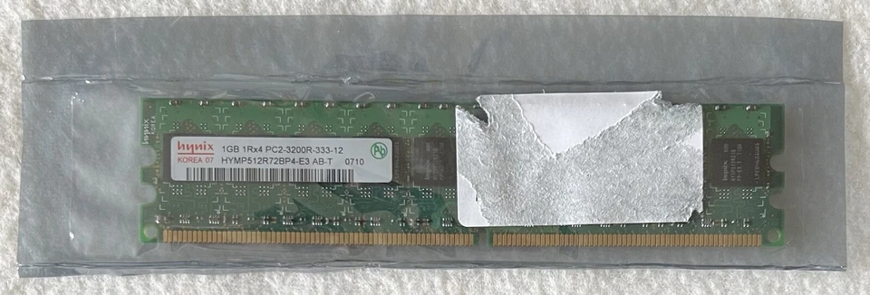 Hynix 1GB 1Rx4 PC2-3200R-333-12 HYMP512R72BP4-E3 - Image 1 of 3
