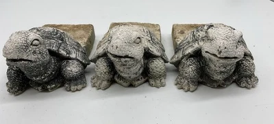 Juego de 3 elevadores de pies de maceta vintage TURTLES 6,5" L X 3" H X 4" W Foto 1 de 4