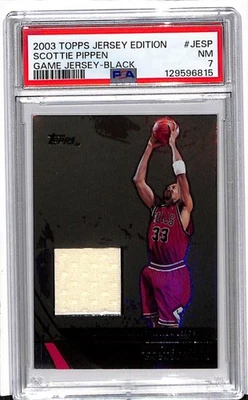 2003-Topps Jersey Edition - Scottie Pippen #JE SP (MEM) PSA 7 Game Jersey Black - Image 1 of 2