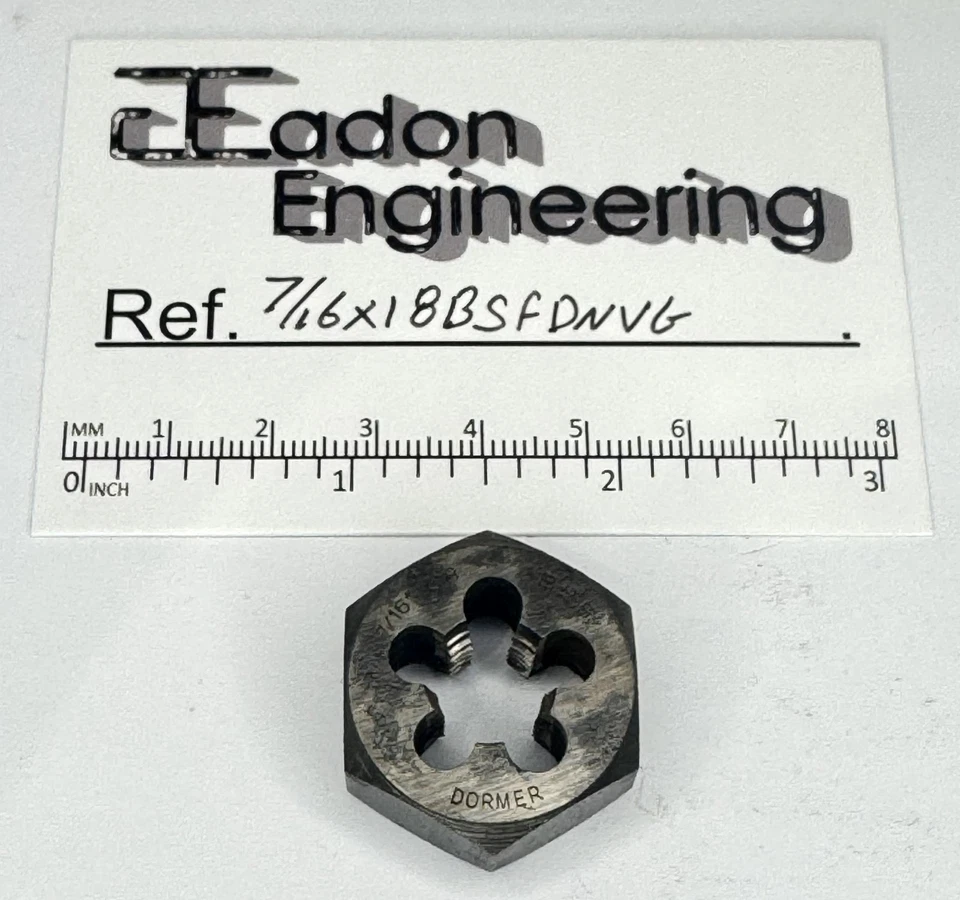 7/16" x 18TPI BSF (British Standard Fine) Die Nut, HSS. By Dormer. - Image 1 of 1