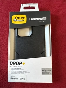 OtterBox - Carcasa rígida Commuter Series para MagSafe para Apple iPhone 15 Pro negra - Imagen 1 de 11
