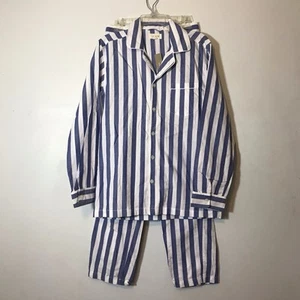 NWT J.Crew Mens Blue Striped White 2 Piece Pajama Set Cotton Size Small - Picture 1 of 9