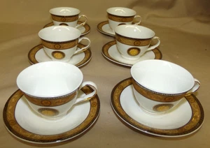 Vintage Casa Elite Venus Demitasse Espresso 6 Cup & Saucer Set - Picture 1 of 7