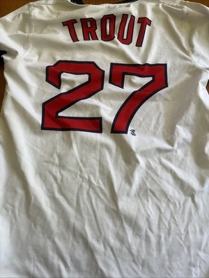 Camiseta Angels Mike Trout # 27 Cooperstown Collection sublimada juvenil grande - Imagem 1 de 2