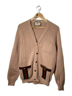 GUCCI Cardigan (Thin) S Wool BEG 626349 XKBFJ Used - Image 1 of 4