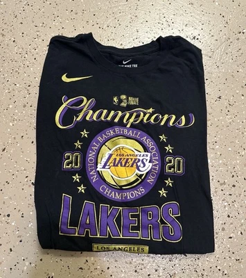 Camiseta para hombre Los Angeles Lakers Nike 2020 NBA Finals Champions Locker Room nueva Foto 1 de 4