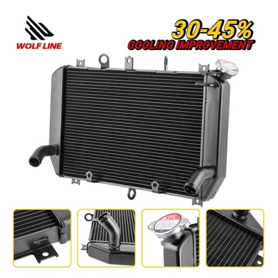 WOLFLINE Moto Radiateur Tout Aluminium Pour Kawasaki Z900 2017-2025 - Image 1 of 4
