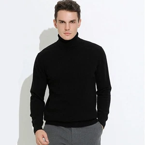 Men’s Turtleneck Sweater Cashmere Cotton Blend Winter Warm Knitted Pullover - Picture 1 of 17