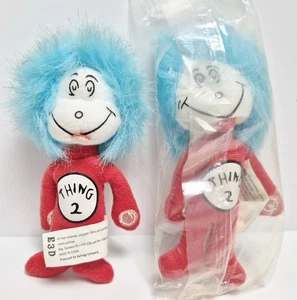 Doctor Seuss, 2003 mini peluche Burger King cosa 2 gato en el sombrero, uno nuevo - Imagen 1 de 12